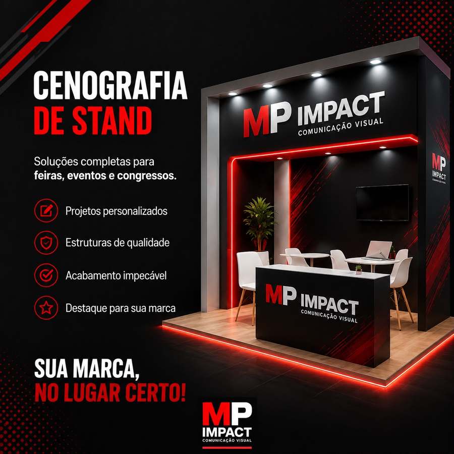 Cenografia de stand para feiras MP Impact