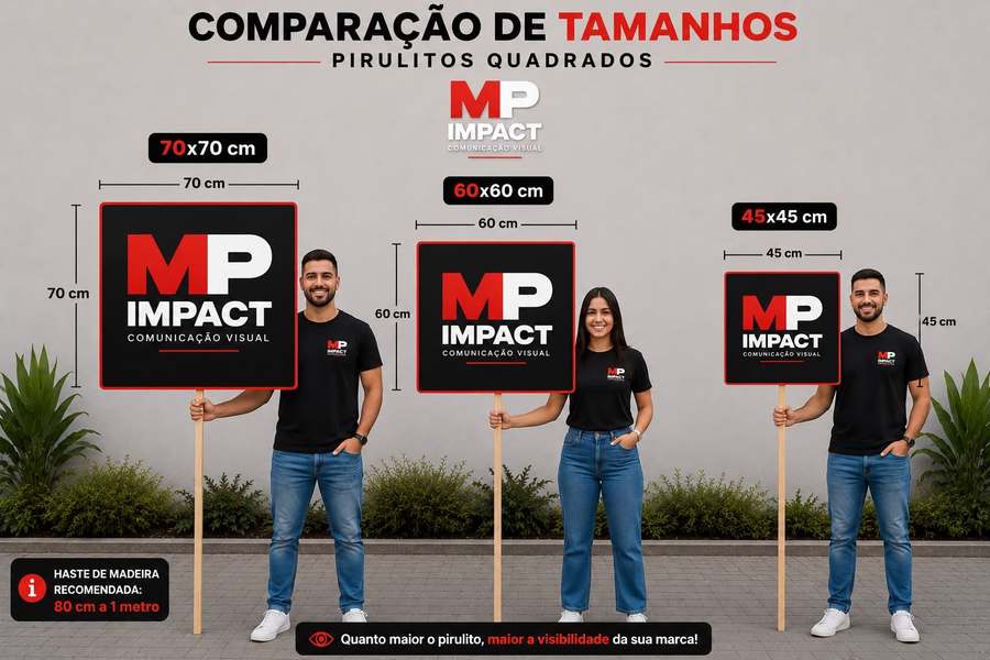 Pirulitos quadrados MP Impact